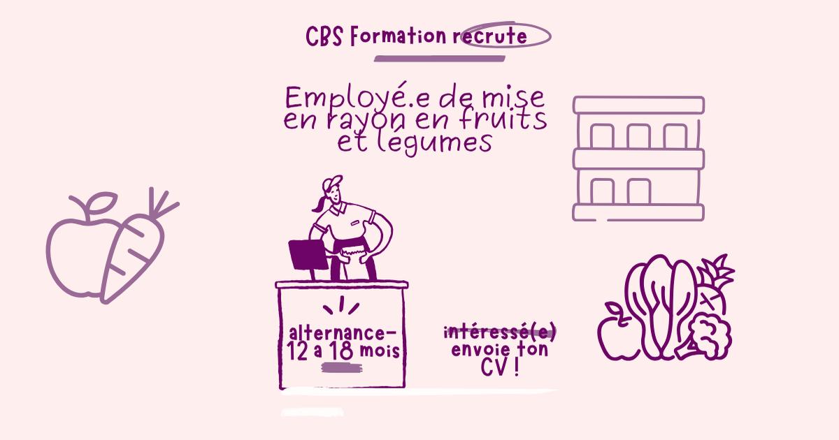 Employé de mise en rayon en fruits et légumes en apprentissage H/F I Le Port I CBS FORMATION