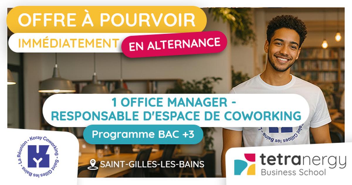 RESPONSABLE D'ESPACE DE COWORKING (saint-Gilles-les-Bains)