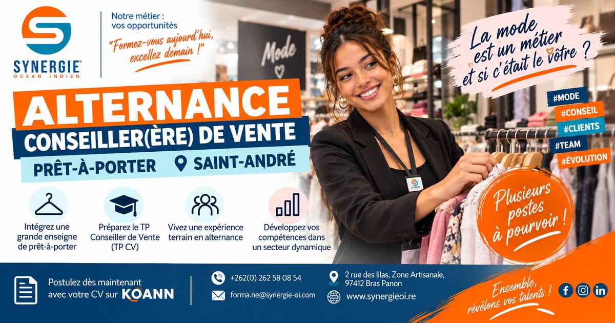 Conseiller(ère) de vente en alternance-Grande enseigne prêt à porter