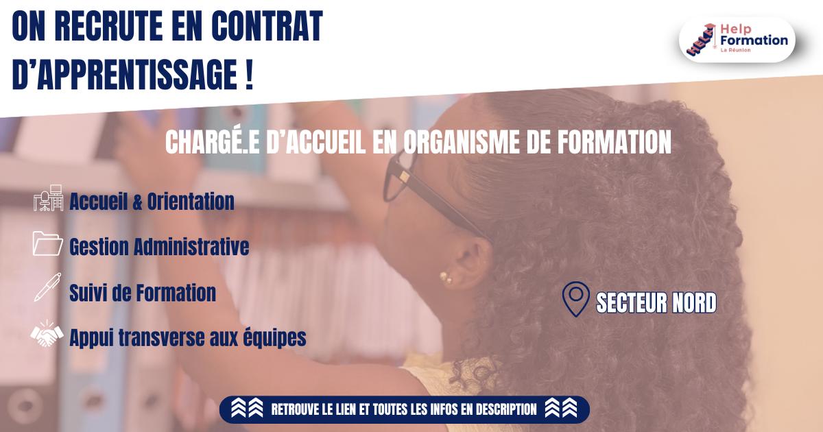 Chargé d'Accueil et De Gestion Administrative H/F en organisme de formation (contrat d'apprentissage) (12/08/2026)
