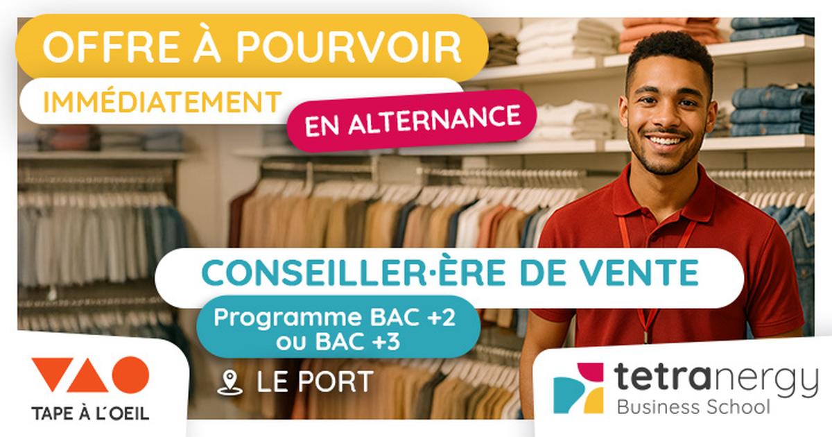 VENDEUR·SE EN MAGASIN DE PRÊT-À-PORTER POUR ENFANTS (Le Port)