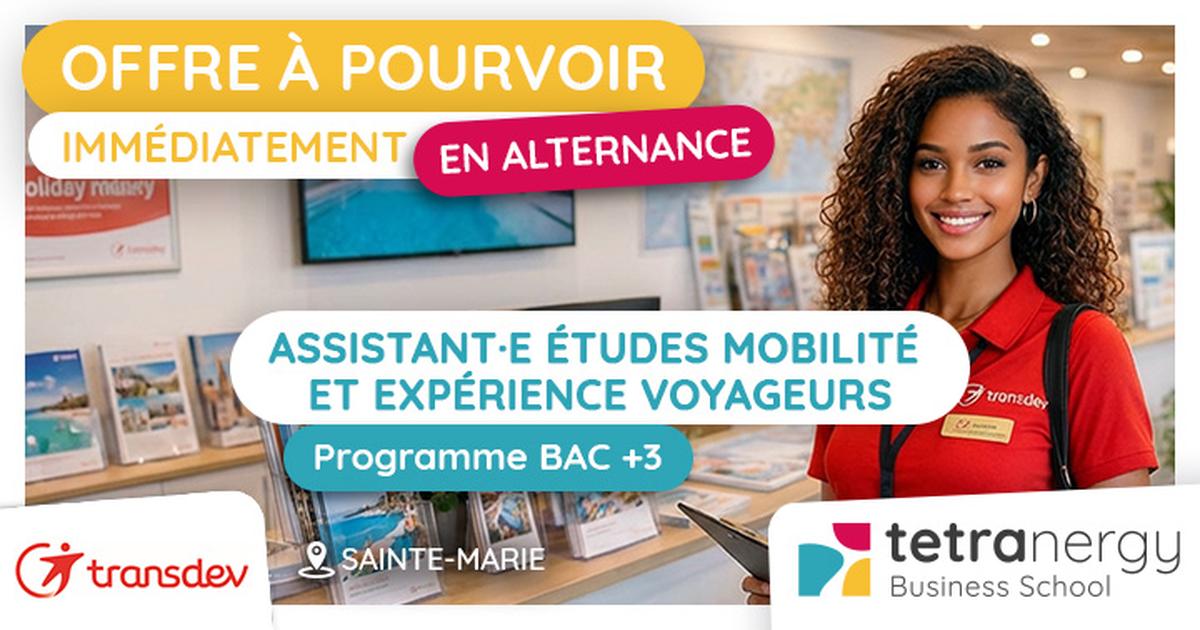 ASSISTANT·E ÉTUDES MOBILITÉ ET EXPÉRIENCE VOYAGEUR·SES (Sainte-Marie)