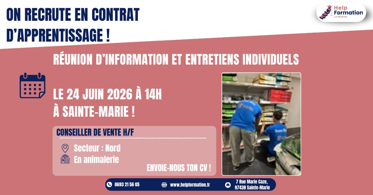 Conseiller de Vente en animalerie H/F (contrat en apprentissage) (24/06/2026)