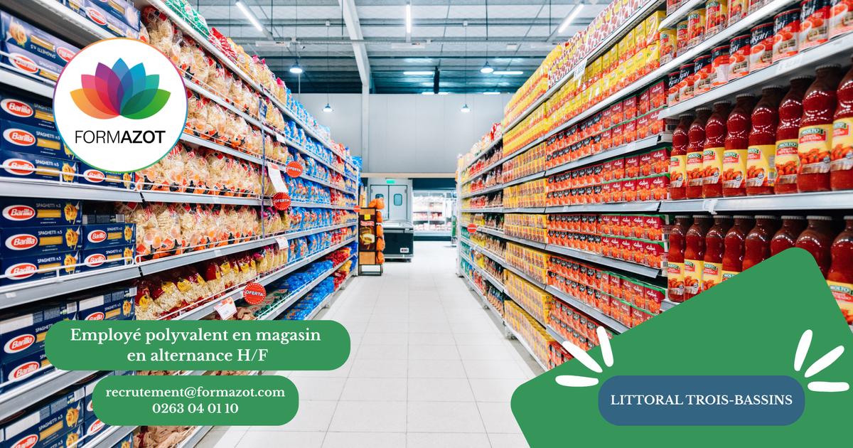 Employé polyvalent en magasin en alternance H/F - (Littoral Trois Bassins)