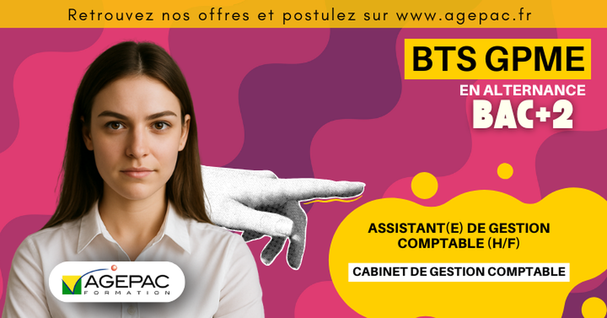 Assistant(e) de gestion comptable (H/F) - BTS GPME en alternance dans un cabinet de gestion comptable | REF00161