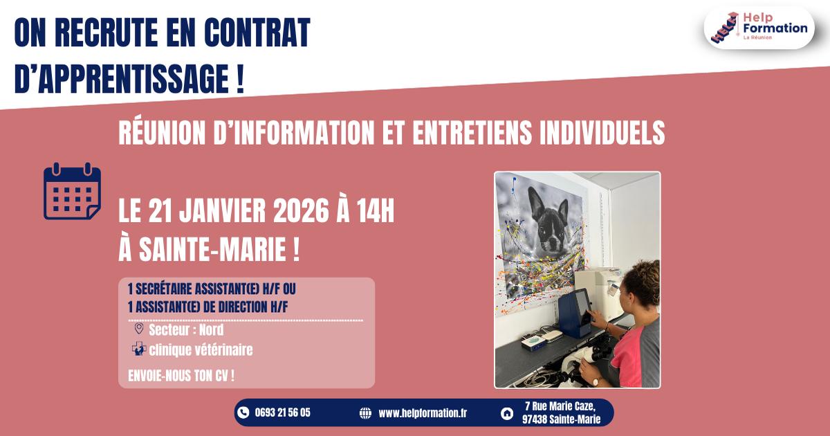 Secrétaire Assistant(e) en clinique vétérinaire H/F (contrat d'apprentissage) 21/06/2025