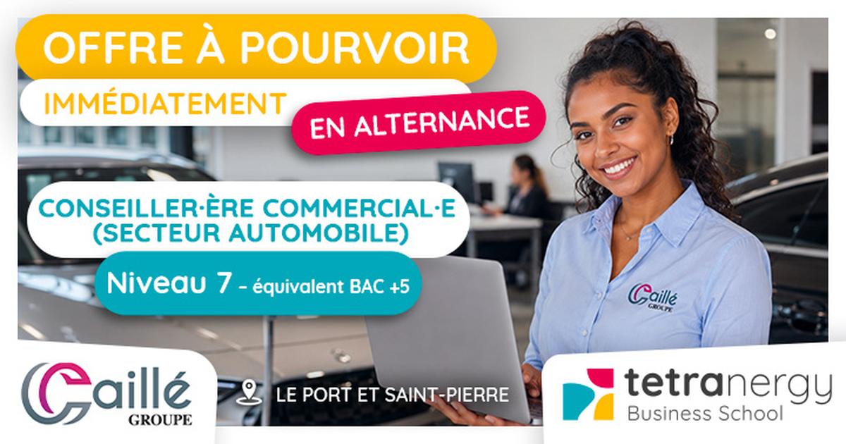 2 POSTES DE CONSEILLER·ÈRE COMMERCIAL·E SERVICE AUTOMOBILE (Saint-Pierre / Le Port)