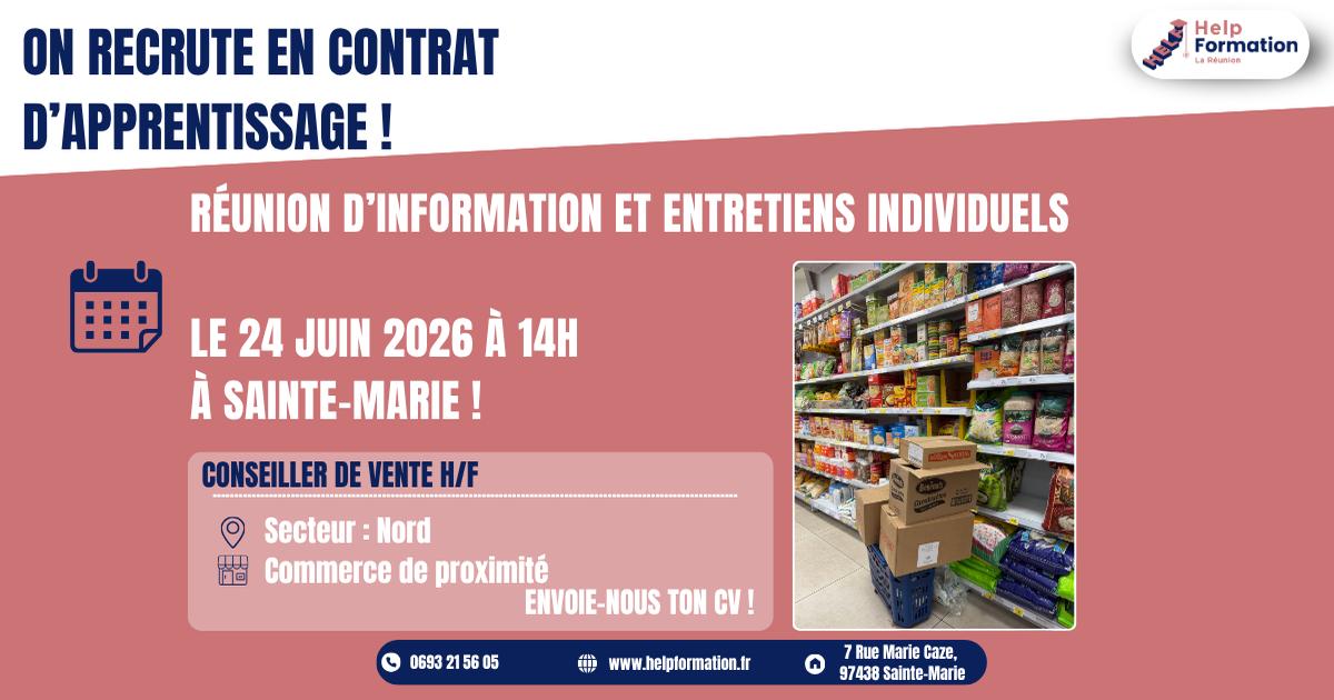 Conseiller de vente H/F en commerce de proximité (contrat d'apprentissage) (24/06/2026)