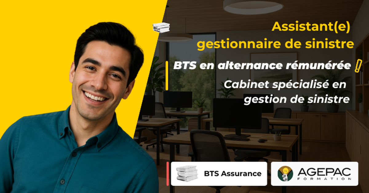 Assistant(e) Gestionnaire de Sinistres (H/F) en Assurance - BTS Assurance en Alternance  | REF00351
