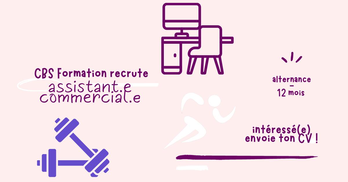 assistant commercial H/F en apprentissage salle de sport I Saint Paul I CBS Formation