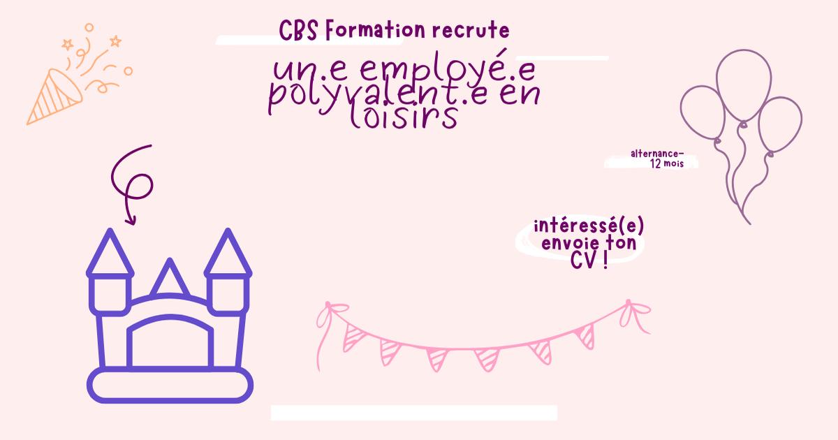 Employé(e) polyvalent(e) – Activités de loisirs et structures gonflables  I H/F I LE PORT I CBS FORMATION