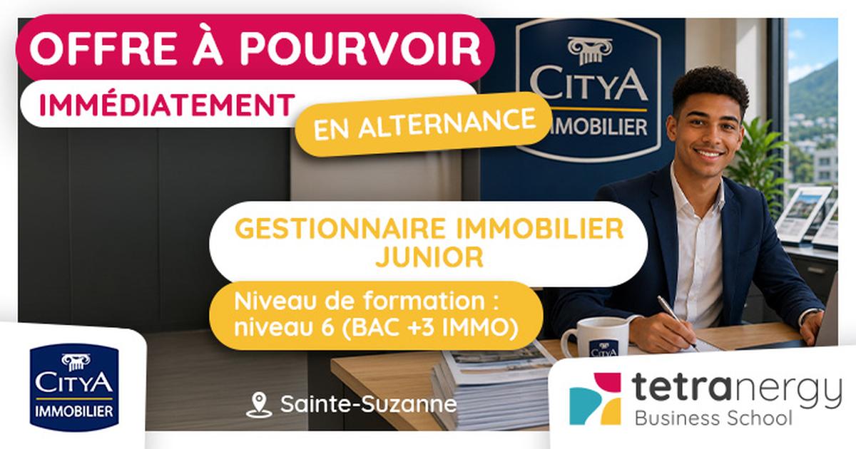 GESTIONNAIRE EN IMMOBILIER JUNIOR (Sainte-Suzanne)