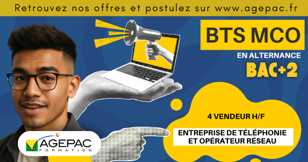 4 Vendeurs (H/F) - BTS MCO en Alternance au sein d'une Entreprise de Téléphonie et Opérateur Réseau | REF805