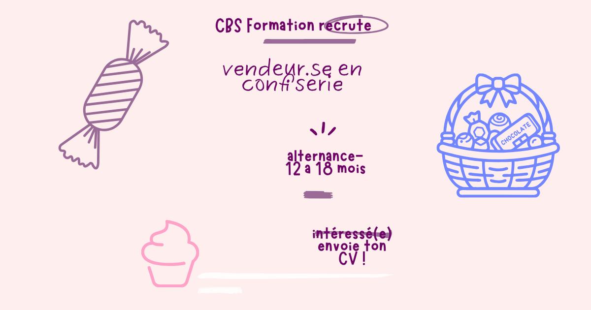 Conseiller(ère) de vente dans une confiserie H/F I Saint-Paul I CBS FORMATION