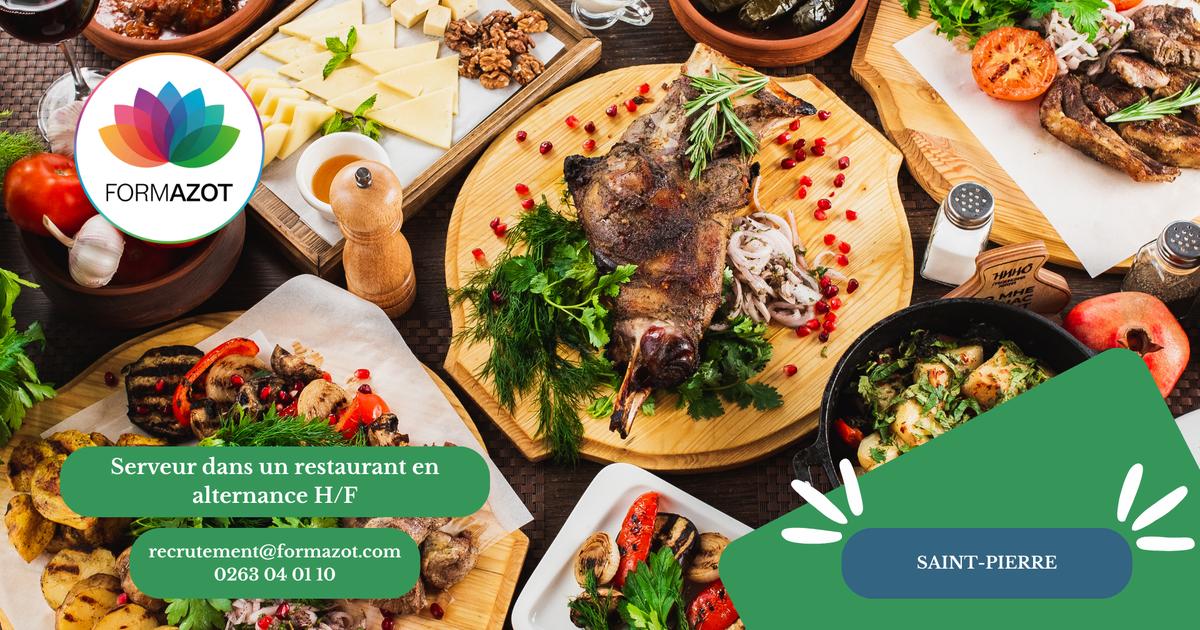 Serveur en restauration en alternance H/F - (Saint-Pierre)