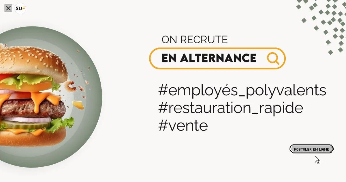 Employé polyvalent dans un fast food H/F / Orléans / Alternance