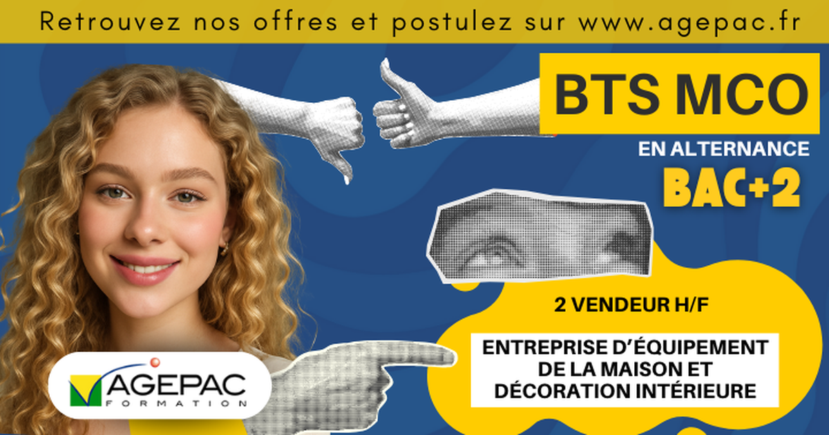 2 Vendeurs (H/F) - BTS MCO en Alternance au sein d'une Entreprise d'Équipement de la Maison et Décoration Intérieure | REF812
