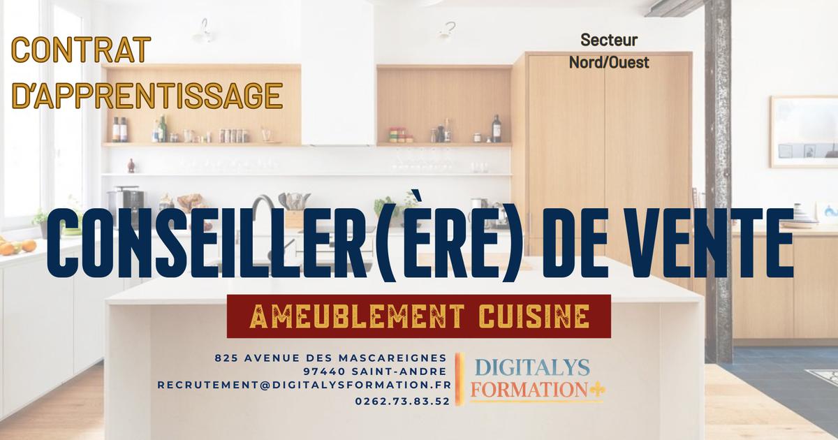 RECHERCHE CONSEILLER DE VENTE EN AMEUBLEMENT CUISINE EN ALTERNANCE CUISINISTE H/F SECTEUR NORD/OUEST
