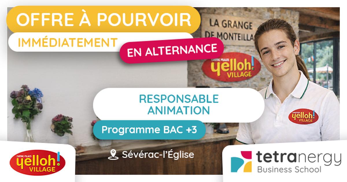 Responsable Réceptionniste / Animation (Séverac l'église)