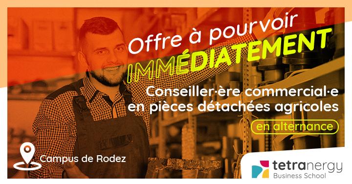 COMMERCIAL·E COMPTOIR EN PIÈCES DÉTACHÉES AGRICOLES (Rodez)