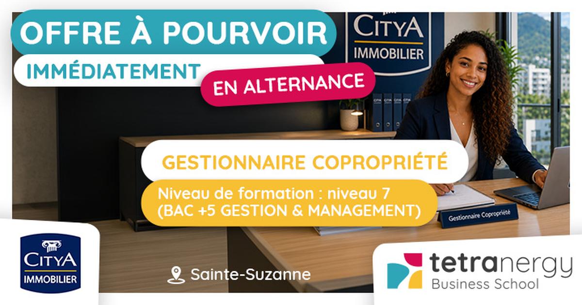 GESTIONNAIRE DE COPROPRIÉTÉ IMMOBILIÈRE CONFIRMÉ·E (Sainte-Suzanne)