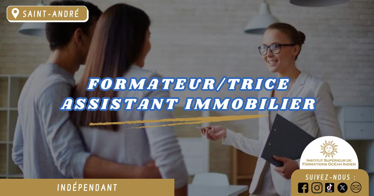 [ISFOI] Formateur Assistant Immobilier H/F